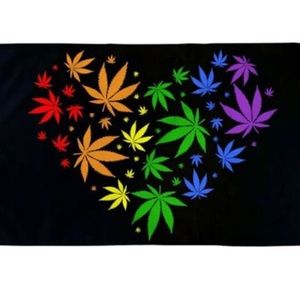 NWT Rainbow 420 Leaf Love 3X5 Tapestry